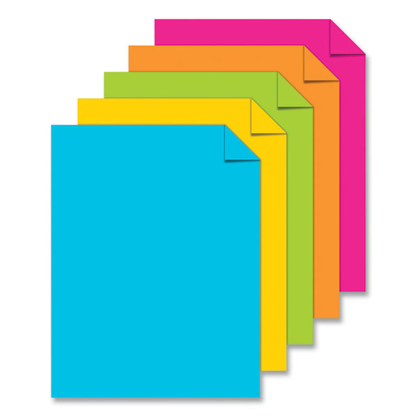 Astrobrights® Color Cardstock, 65 lb Cover Weight, 8.5 x 11, Assorted Bright Colors, 50/Pack (WAU9932601)