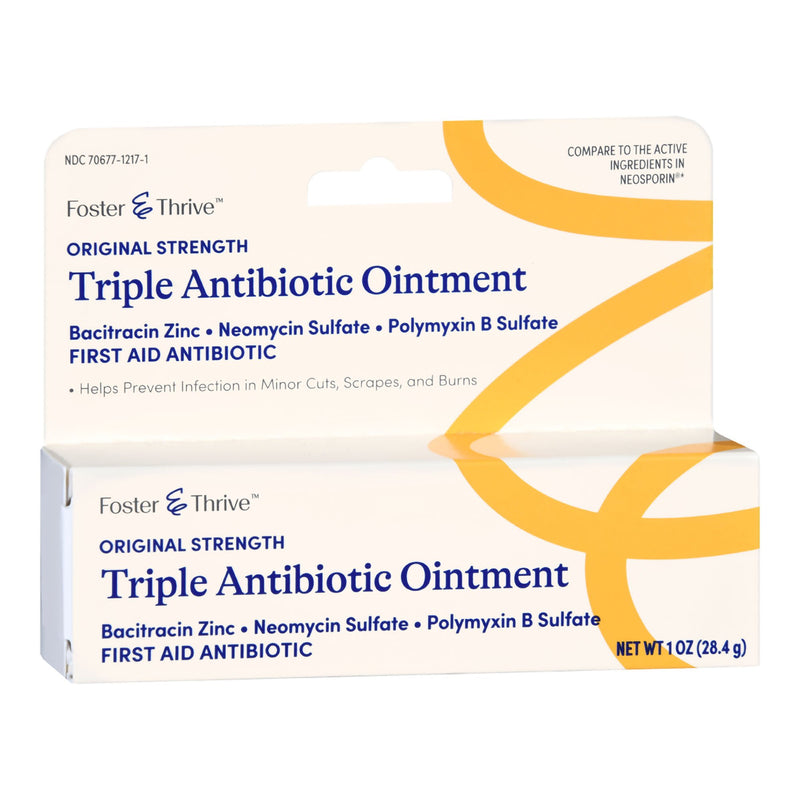 Foster & Thrive™ First Aid Antibiotic Bacitracin / Neomycin / Polymyxin B Ointment 1 oz. Tube (1244999_EA) 1/EA