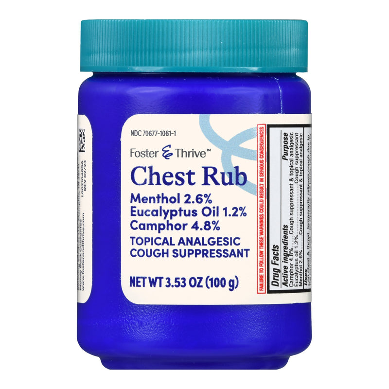 Foster & Thrive™ Chest Rub 4.8% - 1.2% - 2.6% Strength Ointment 3.5 oz. (1235084_EA) 1/EA