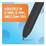 Papermate® InkJoy Gel Pen, Retractable, Medium 0.7 mm, Black Ink, Black Barrel, Dozen (PAP1951719A) 1 Dozen