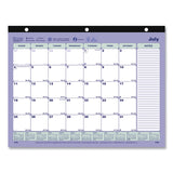 Brownline® Academic 13-Month Desk Pad Calendar, 11 x 8.5, Black Binding, 13-Month (July to July): 2023 to 2024 (REDCA181721)