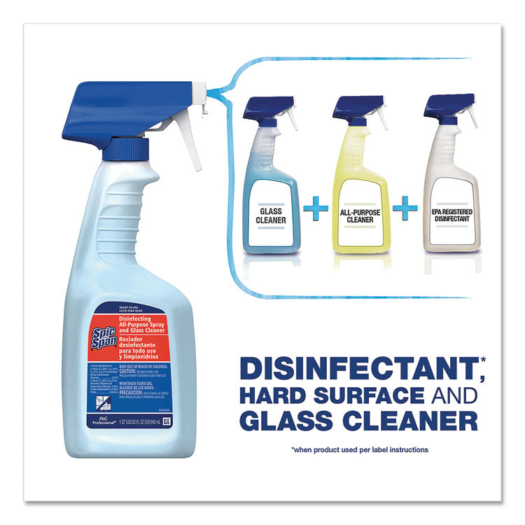 Spic and Span® Disinfecting All-Purpose Spray and Glass Cleaner, Fresh Scent, 1 gal Bottle, 3/Carton (PGC58773CT) Case of 3