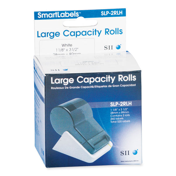 Seiko SLP-2RLH Self-Adhesive Address Labels, 1.12" x 3.5", White, 260 Labels/Roll, 2 Rolls/Box (SKPSLP2RLH) 2 Rolls
