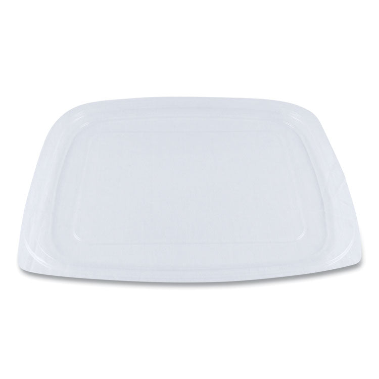World Centric® PLA Rectangular Deli Container Lids, 6.5 x 7.5 x 0.3, Clear, Plastic, 600/Carton (WORRDLCS24) Case of 600