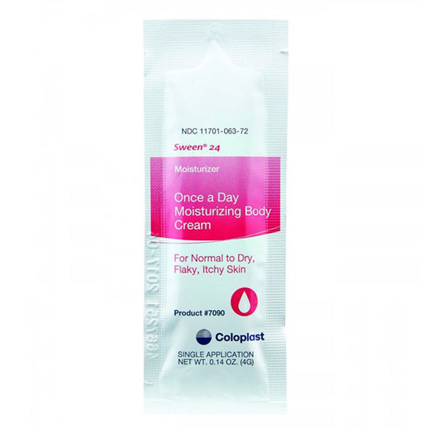 Sween® 24 Hand and Body Moisturizer 4 Gram Individual Packet Unscented Cream CHG Compatible (518490_EA) 1/EA