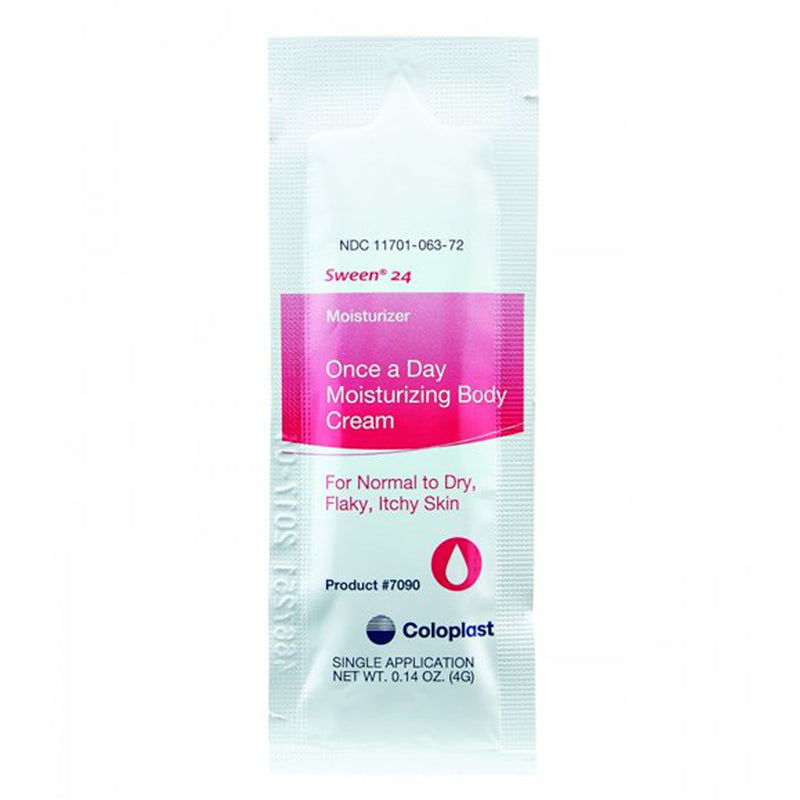 Sween® 24 Hand and Body Moisturizer 4 Gram Individual Packet Unscented Cream CHG Compatible (518490_EA) 1/EA