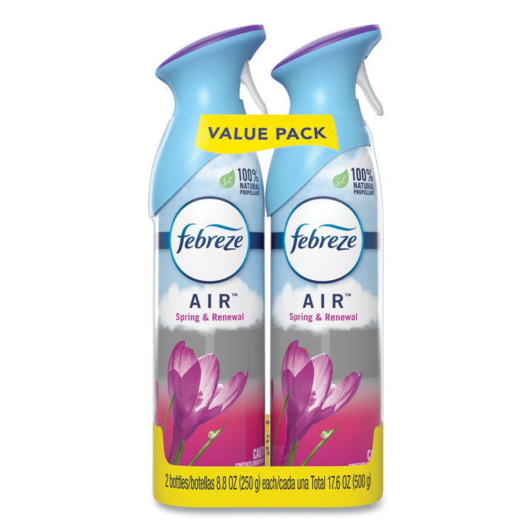 Febreze® AIR, Spring and Renewal, 8.8 oz Aerosol Spray, 2/Pack, 6 Pack/Carton (PGC97805)