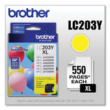 Brother LC203Y Innobella High-Yield Ink, 550 Page-Yield, Yellow (BRTLC203Y)