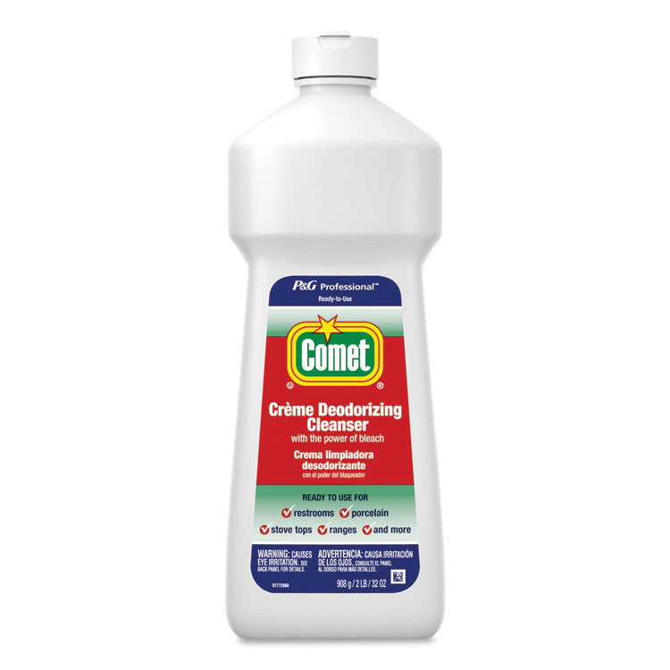 Comet® Creme Deodorizing Cleanser, 32 oz Bottle, 10/Carton (PGC73163)