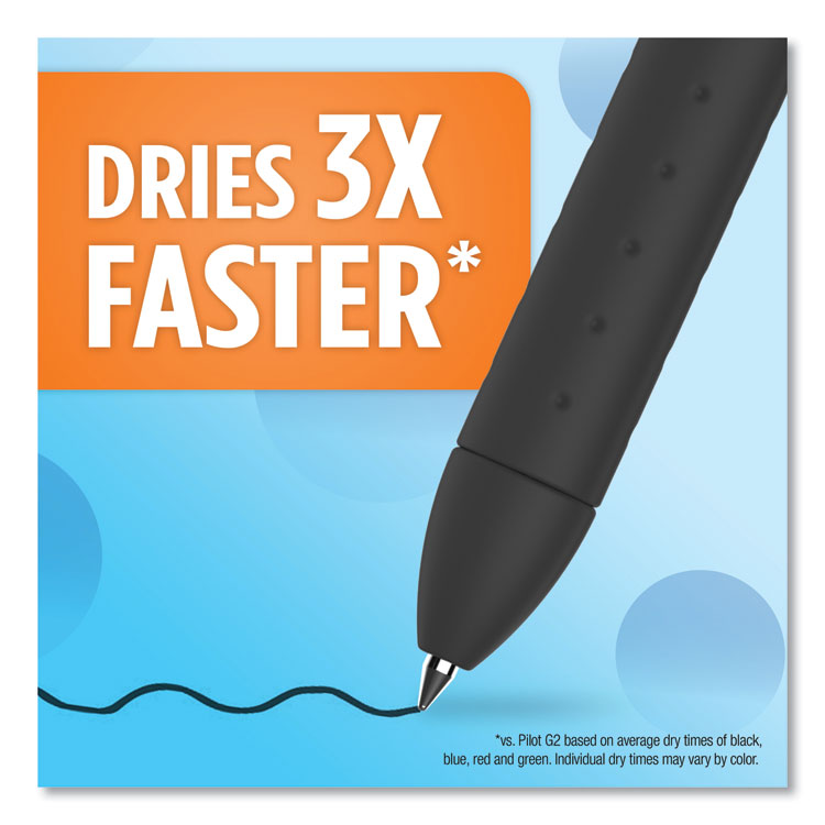 Paper Mate® InkJoy Gel Pen, Stick, Medium 0.7 mm, Black Ink, Smoke Barrel, Dozen (PAP2022985)