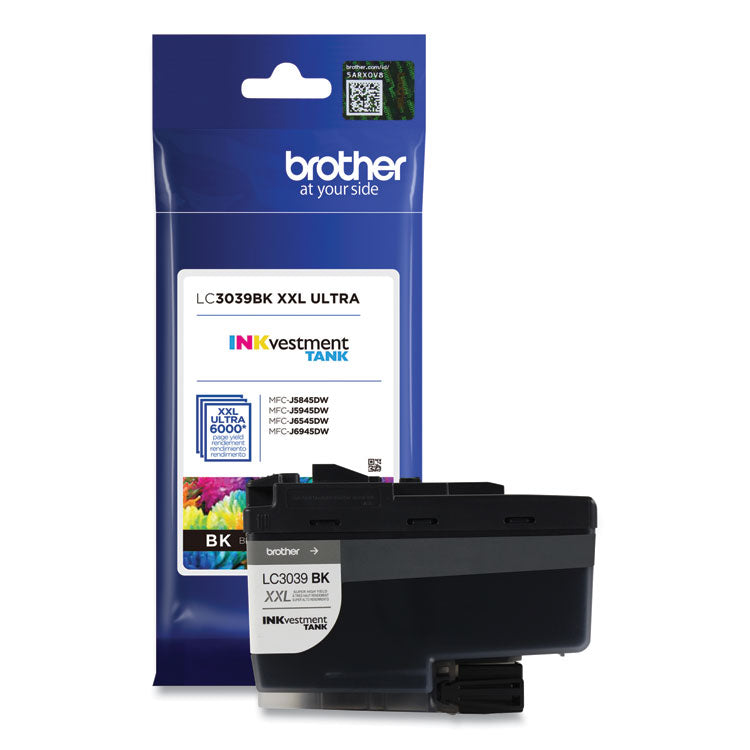 Brother LC3039BK INKvestment Ultra High-Yield Ink, 6,000 Page-Yield, Black (BRTLC3039BK)