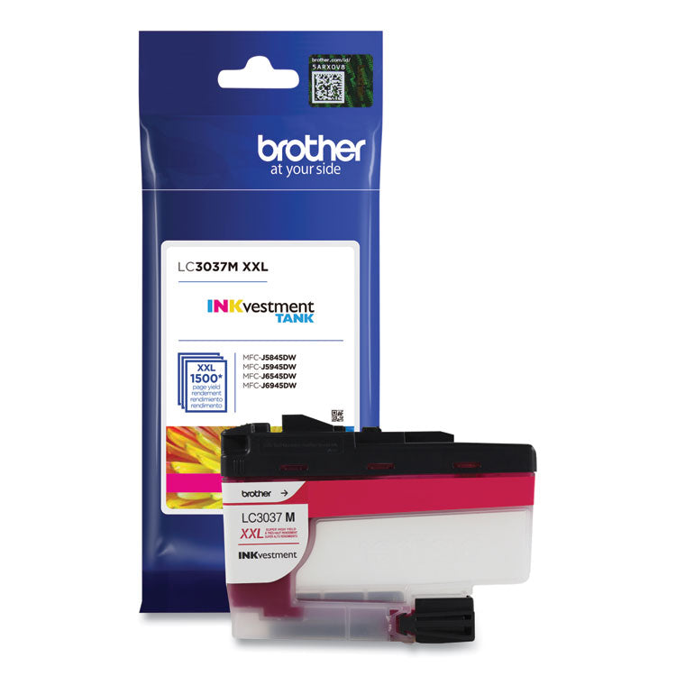 Brother LC3037M INKvestment Super High-Yield Ink, 1,500 Page-Yield, Magenta (BRTLC3037M)