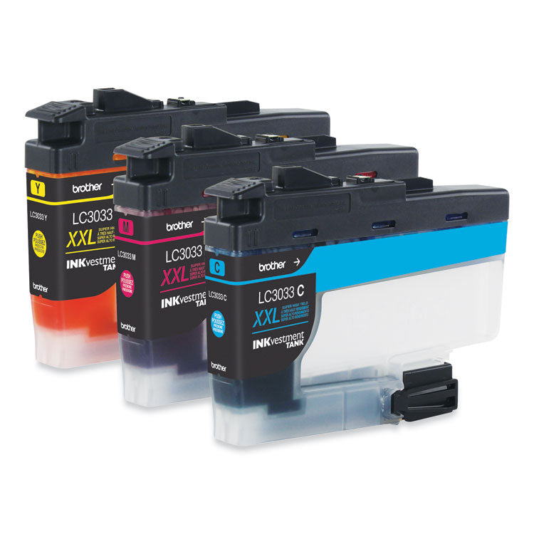 Brother LC30333PKS INKvestment Super High-Yield Ink, 1,500 Page-Yield, Cyan/Magenta/Yellow (BRTLC30333PKS)