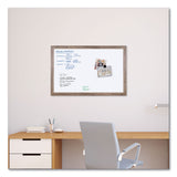 U Brands Magnetic Dry Erase Board with Rustic Frame, 36" x 24" (Actual Size: 35" x 23"), White Surface, Brown Wood Frame (UBR4890U0001) Each