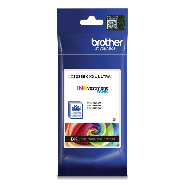 Brother LC3035BK INKvestment Ultra High-Yield Ink, 6,000 Page-Yield, Black (BRTLC3035BK)