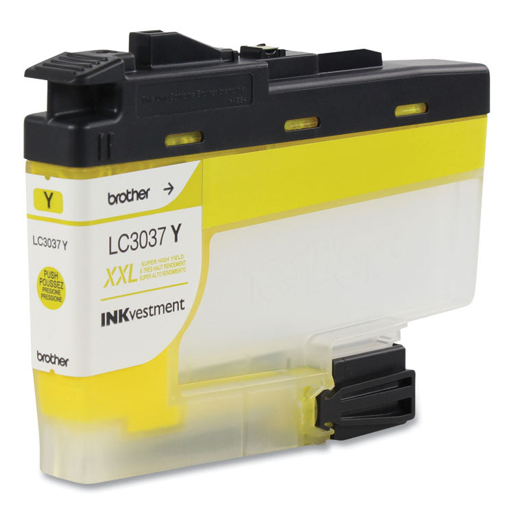 Brother LC3037Y INKvestment Super High-Yield Ink, 1,500 Page-Yield, Yellow (BRTLC3037Y) Each
