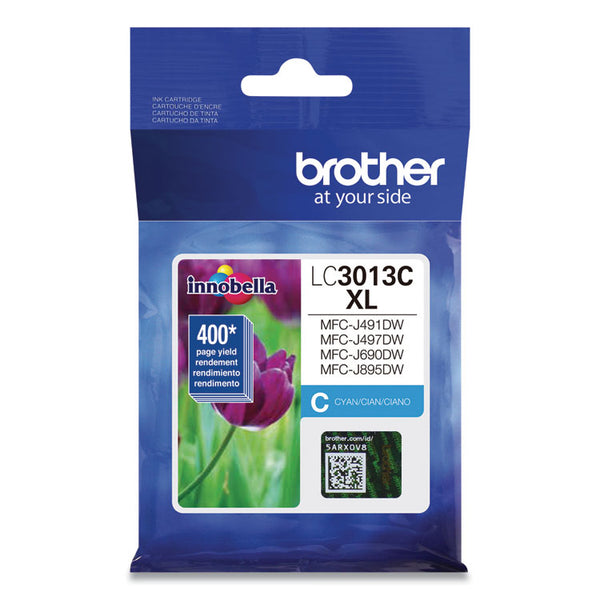 Brother LC3013C High-Yield Ink, 400 Page-Yield, Cyan (BRTLC3013C)