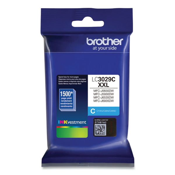 Brother LC3029C INKvestment Super High-Yield Ink, 1,500 Page-Yield, Cyan (BRTLC3029C)