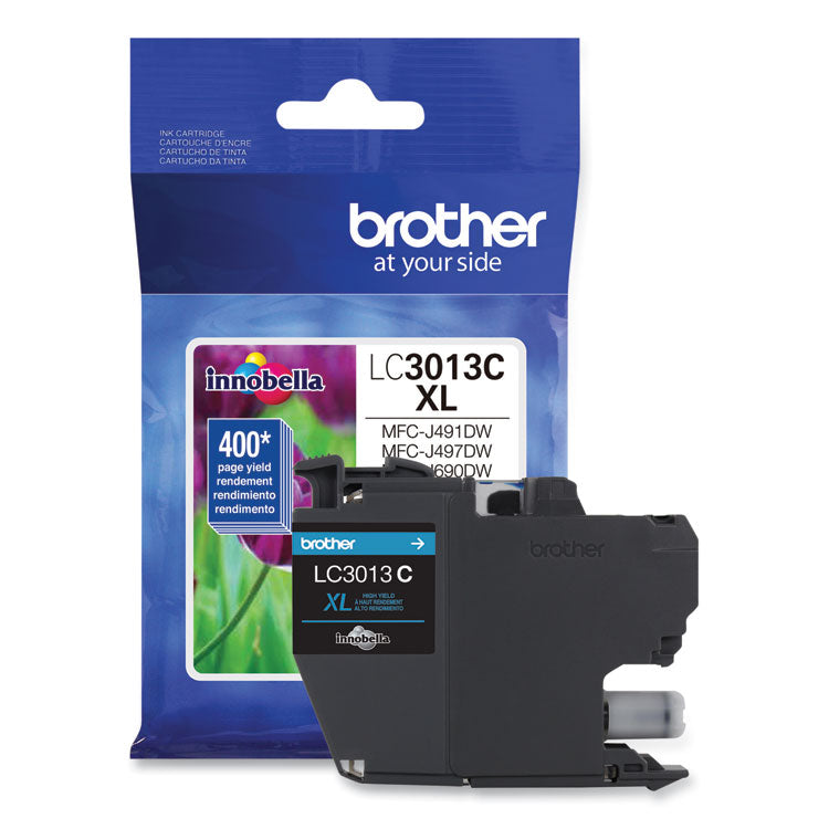 Brother LC3013C High-Yield Ink, 400 Page-Yield, Cyan (BRTLC3013C) Each