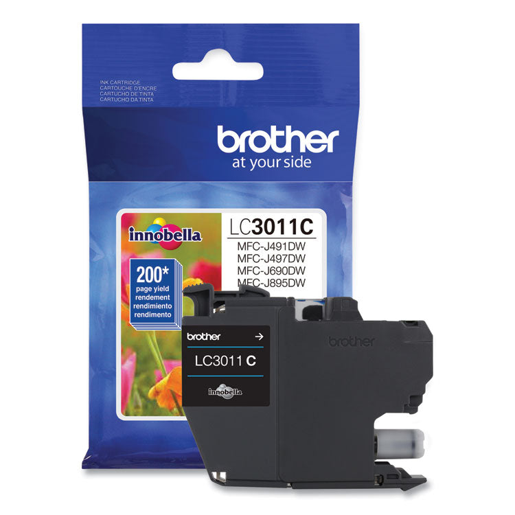 Brother LC3011C Ink, 200 Page-Yield, Cyan (BRTLC3011C)