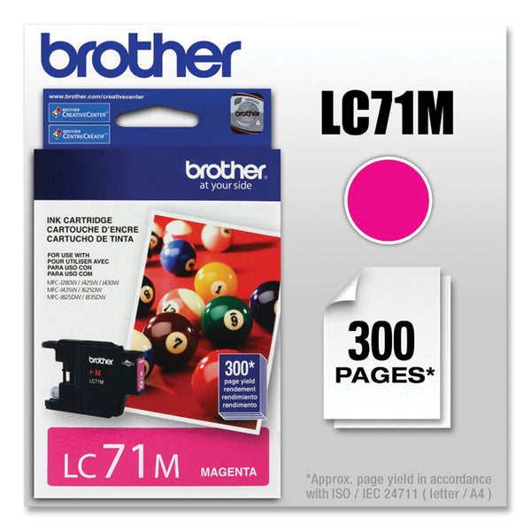 Brother LC71M Innobella Ink, 300 Page-Yield, Magenta (BRTLC71M)