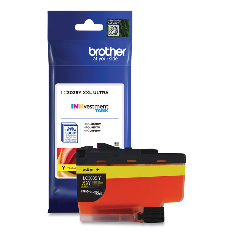 Brother LC3035Y INKvestment Ultra High-Yield Ink, 5,000 Page-Yield, Yellow (BRTLC3035Y)