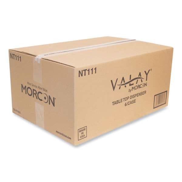 Morcon Tissue Valay Table Top Napkin Dispenser, 6.5 x 8.4 x 6.3, Black (MORNT111EA)