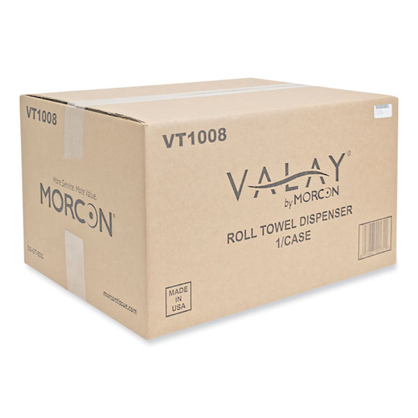 Morcon Tissue Valay Proprietary Roll Towel Dispenser, 11.75 x 8.5 x 14, Black (MORVT1008)
