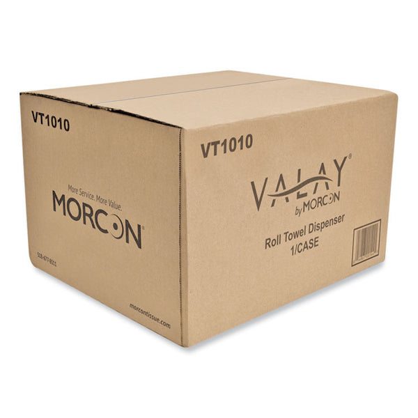 Morcon Tissue Valay 10 Inch Roll Towel Dispenser, 13.25 x 9 x 14.25, Black (MORVT1010)