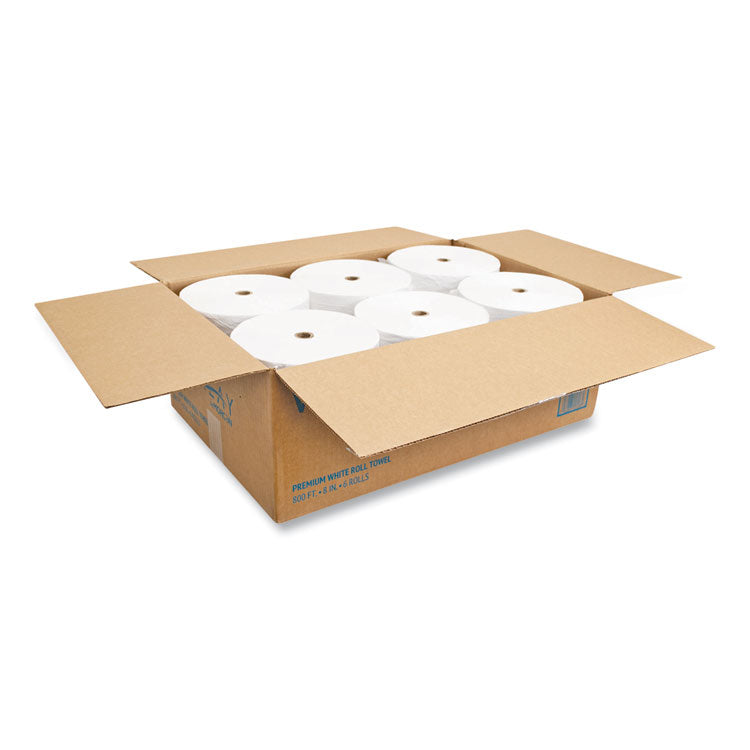 Morcon Tissue Valay Proprietary Roll Towels, 1-Ply, 8" x 800 ft, White, 6 Rolls/Carton (MORVW888) Case of 6