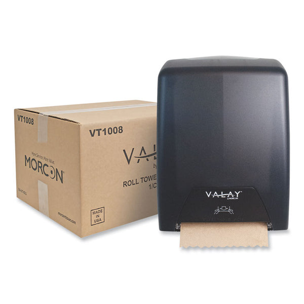 Morcon Tissue Valay Proprietary Roll Towel Dispenser, 11.75 x 8.5 x 14, Black (MORVT1008)