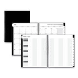 Blue Sky® Teacher's Solid Black Weekly/Monthly Lesson Planner, 9 Classes, 11 x 8.5 Sheets, 12-Month (July to June), 2025 to 2026 (BLS134433) Each