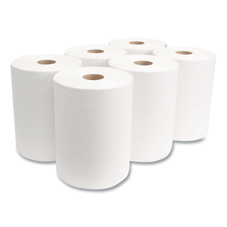 Morcon Tissue 10 Inch Roll Towels, 1-Ply, 10" x 800 ft, White, 6 Rolls/Carton (MORW106)