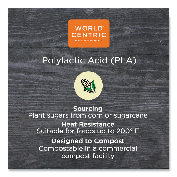 World Centric® PLA Rectangular Deli Containers, 12 oz, 4.8 x 5.9 x 2.1, Clear, Plastic, 900/Carton (WORRDCS12) Case of 900