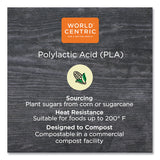 World Centric® PLA Rectangular Deli Container Lids, 6.5 x 7.5 x 0.3, Clear, Plastic, 600/Carton (WORRDLCS24) Case of 600