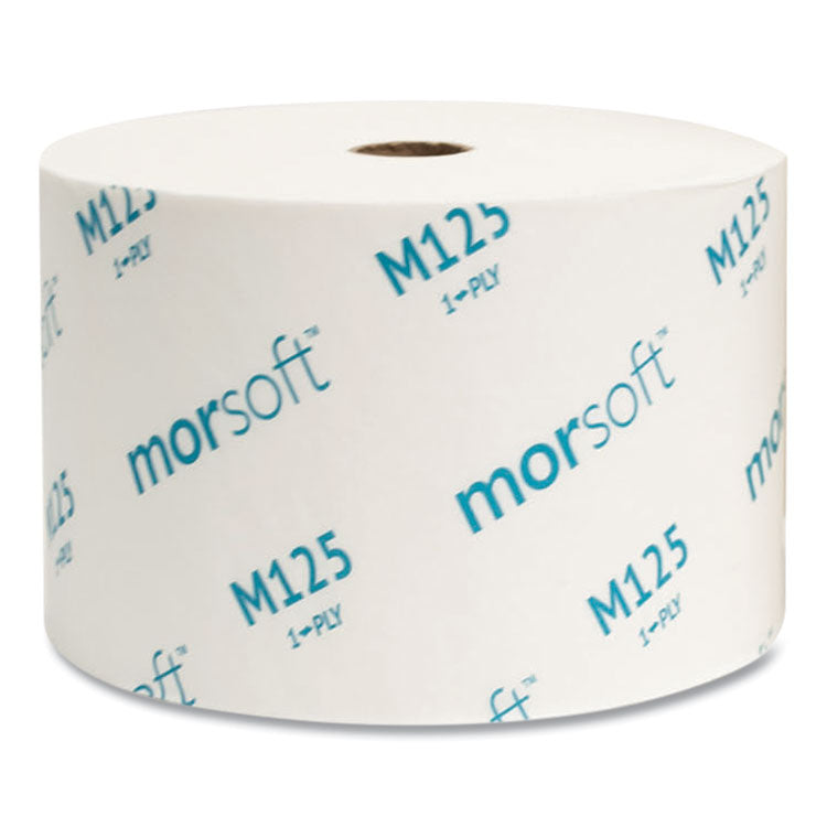 Morcon Tissue Small Core Bath Tissue, Septic Safe, 1-Ply, White, 2,500 Sheets/Roll, 24 Rolls/Carton (MORM125)