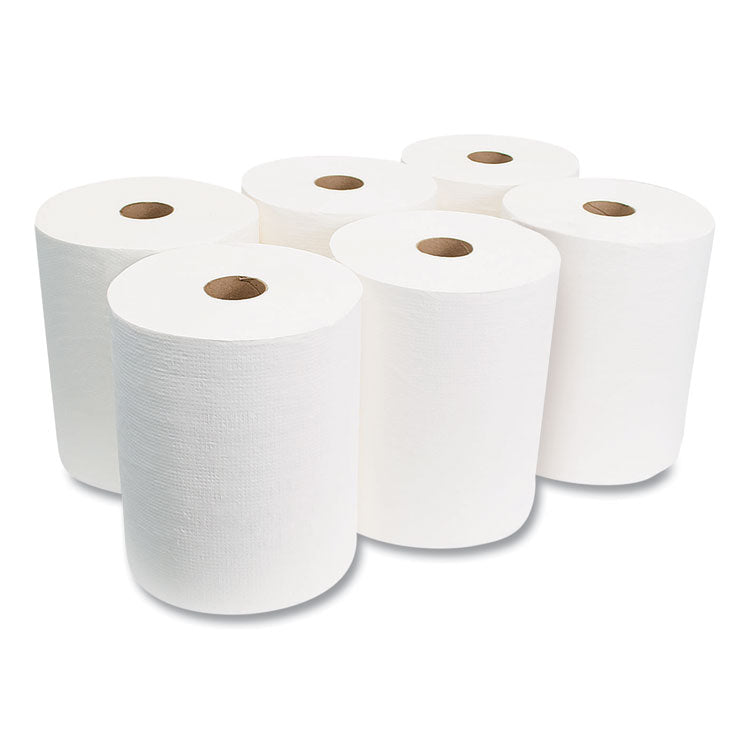 Morcon Tissue 10 Inch TAD Roll Towels, 1-Ply, 10" x 700 ft, White, 6 Rolls/Carton (MORVT8010)