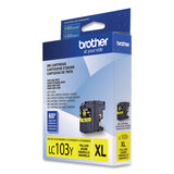 Brother LC103Y Innobella High-Yield Ink, 600 Page-Yield, Yellow (BRTLC103Y)