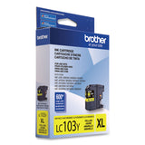 Brother LC103Y Innobella High-Yield Ink, 600 Page-Yield, Yellow (BRTLC103Y)