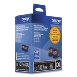 Brother LC1072PKS Innobella Super High-Yield Ink, 1,200 Page-Yield, Black, 2/Pack (BRTLC1072PKS)