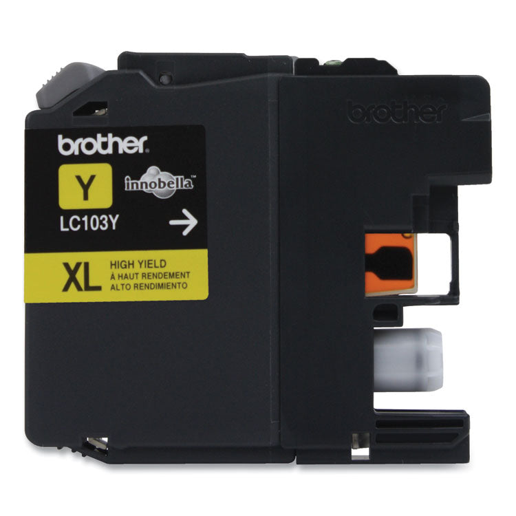 Brother LC103Y Innobella High-Yield Ink, 600 Page-Yield, Yellow (BRTLC103Y)