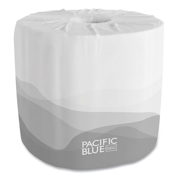 Georgia Pacific® Professional Pacific Blue Basic Embossed Bathroom Tissue, Septic Safe, 1-Ply, White, 550/Roll, 80 Rolls/Carton (GPC1988101)