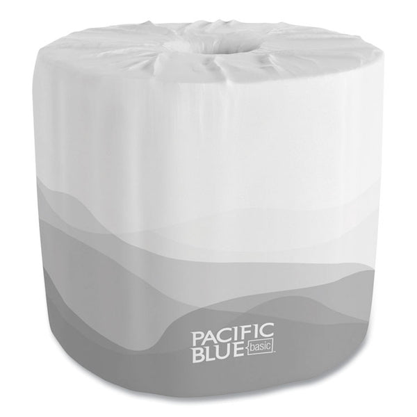 Georgia Pacific® Professional Pacific Blue Basic Embossed Bathroom Tissue, Septic Safe, 1-Ply, White, 550/Roll, 80 Rolls/Carton (GPC1988101) Case of 80