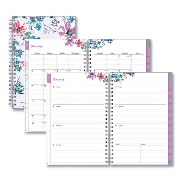 Laila Create-Your-Own Cover Weekly/Monthly Planner, Wildflower Artwork, 8 x 5, Purple/Blue/Pink, 12-Month (Jan to Dec): 2025 (BLS137276) Each