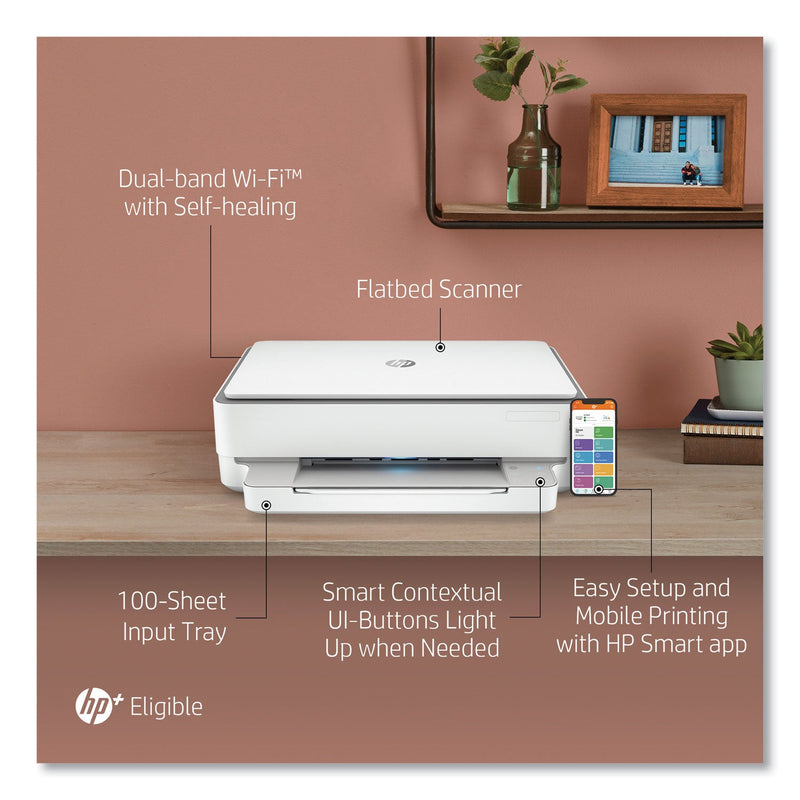 HP ENVY 6055e Wireless All-in-One Inkjet Printer, Copy/Print/Scan (HEW223N1A)