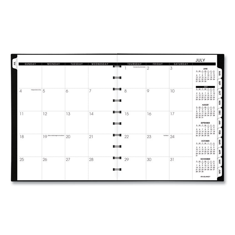 AT-A-GLANCE® Move-A-Page Academic Weekly/Monthly Planners, 11 x 9, Black Cover, 12-Month (July to June): 2023 to 2024 (AAG70957E05)
