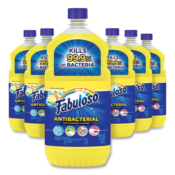 Fabuloso® Antibacterial Multi-Purpose Cleaner, Sparkling Citrus Scent, 48 oz Bottle, 6/Carton (CPC98557)
