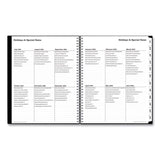 Blue Sky® Teacher's Solid Black Weekly/Monthly Lesson Planner, 9 Classes, 11 x 8.5 Sheets, 12-Month (July to June), 2025 to 2026 (BLS134433) Each