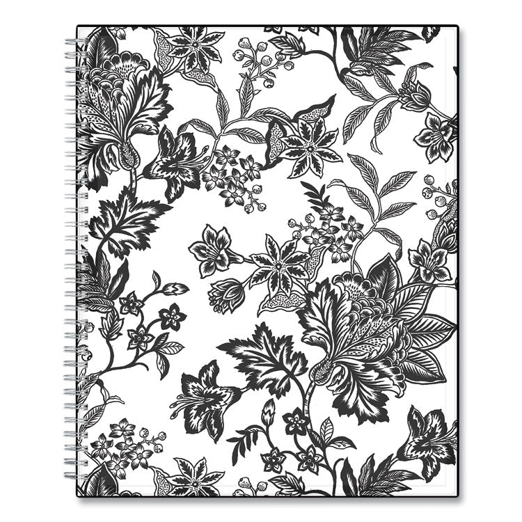 Analeis Create-Your-Own Cover Weekly/Monthly Planner, Floral, 11 x 8.5, White/Black/Coral, 12-Month (July to June): 2024-2025 (BLS130606) Each