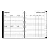 Blue Sky® Teacher's Solid Black Weekly/Monthly Lesson Planner, 9 Classes, 11 x 8.5 Sheets, 12-Month (July to June), 2025 to 2026 (BLS134433) Each